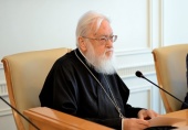 В Общецерковной аспирантуре состоялась встреча с митрополитом Диоклийским Каллистом (Уэром)